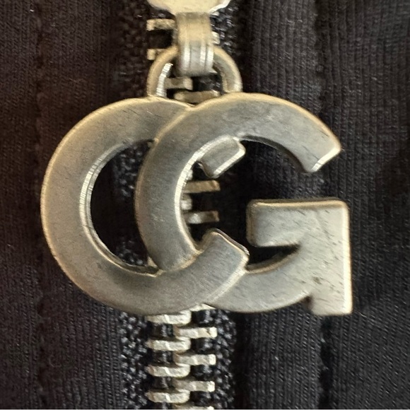 Coogi Black Sparkle Bomber Jacket Girls XL Spell Out Bling Embellished Military - Picture 2 of 12